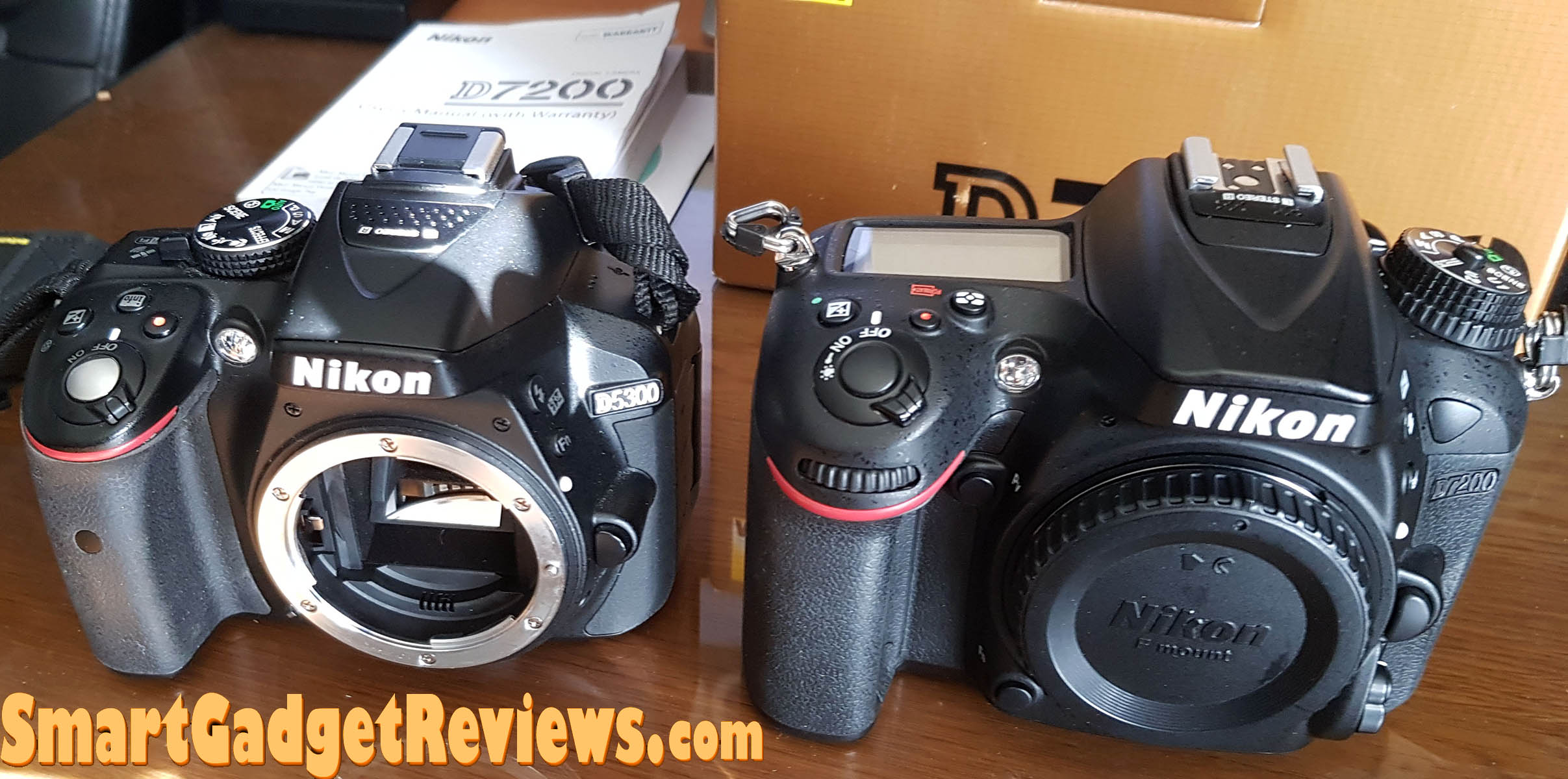 Nikon D5200 vs D7200 Digital SLR Cameras compared