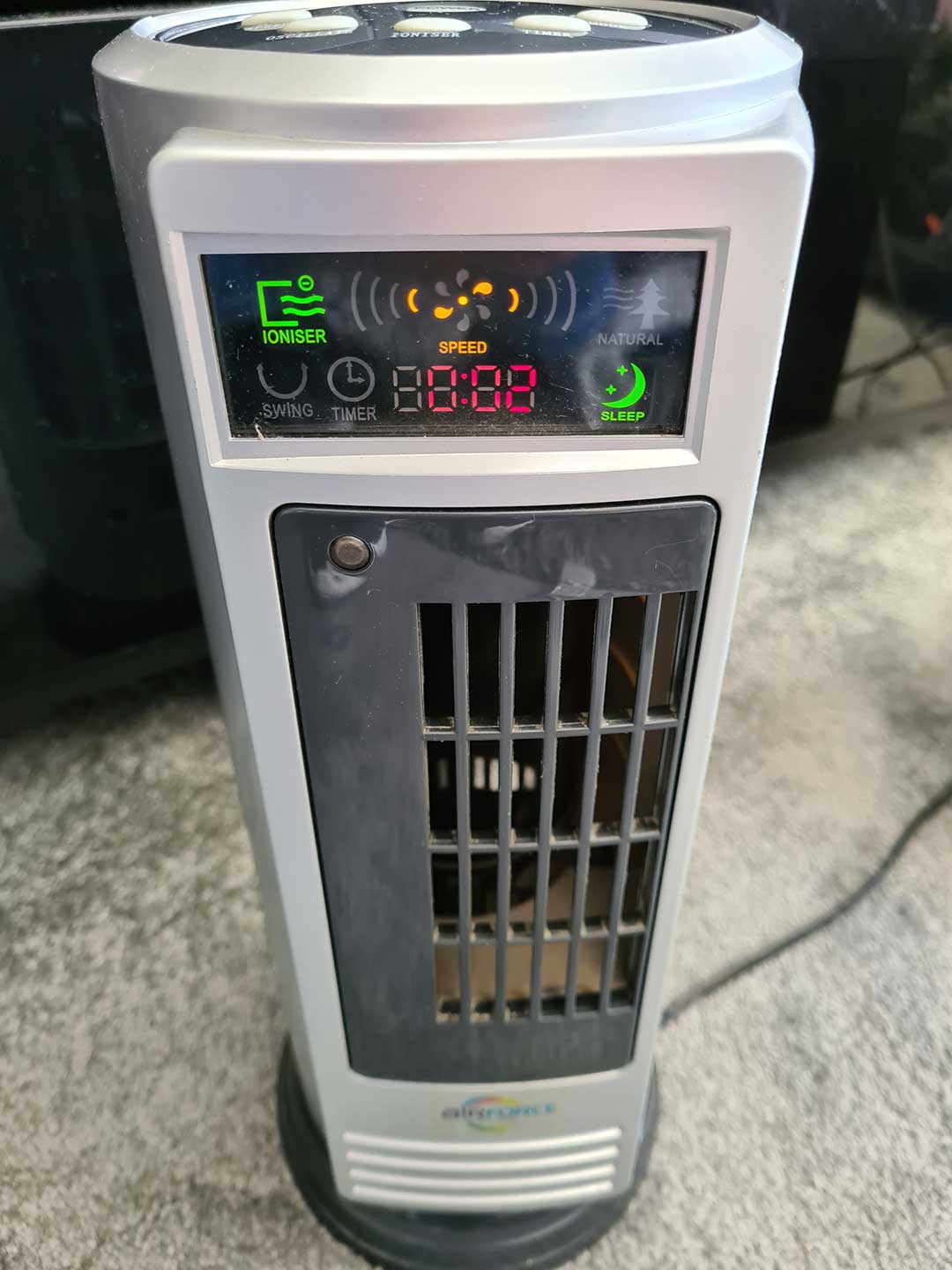 Air Force mini tower fan, ioniser, tower fan, home, gadgets