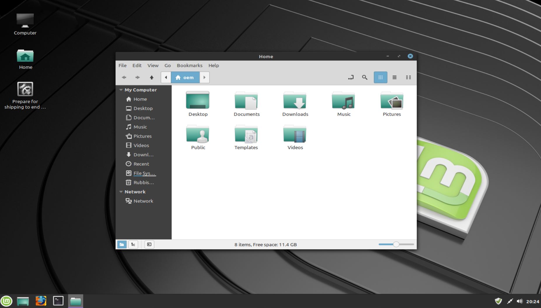virtualbox linux mint 19.2 change desktop resolution