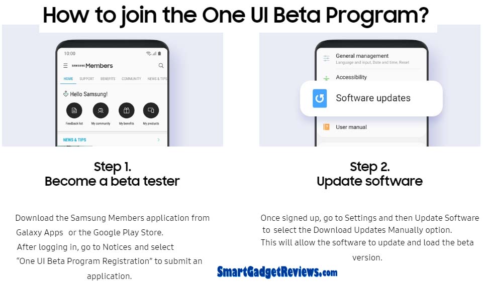 Samsung one ui beta pie 9 Members application from Galaxy Apps.