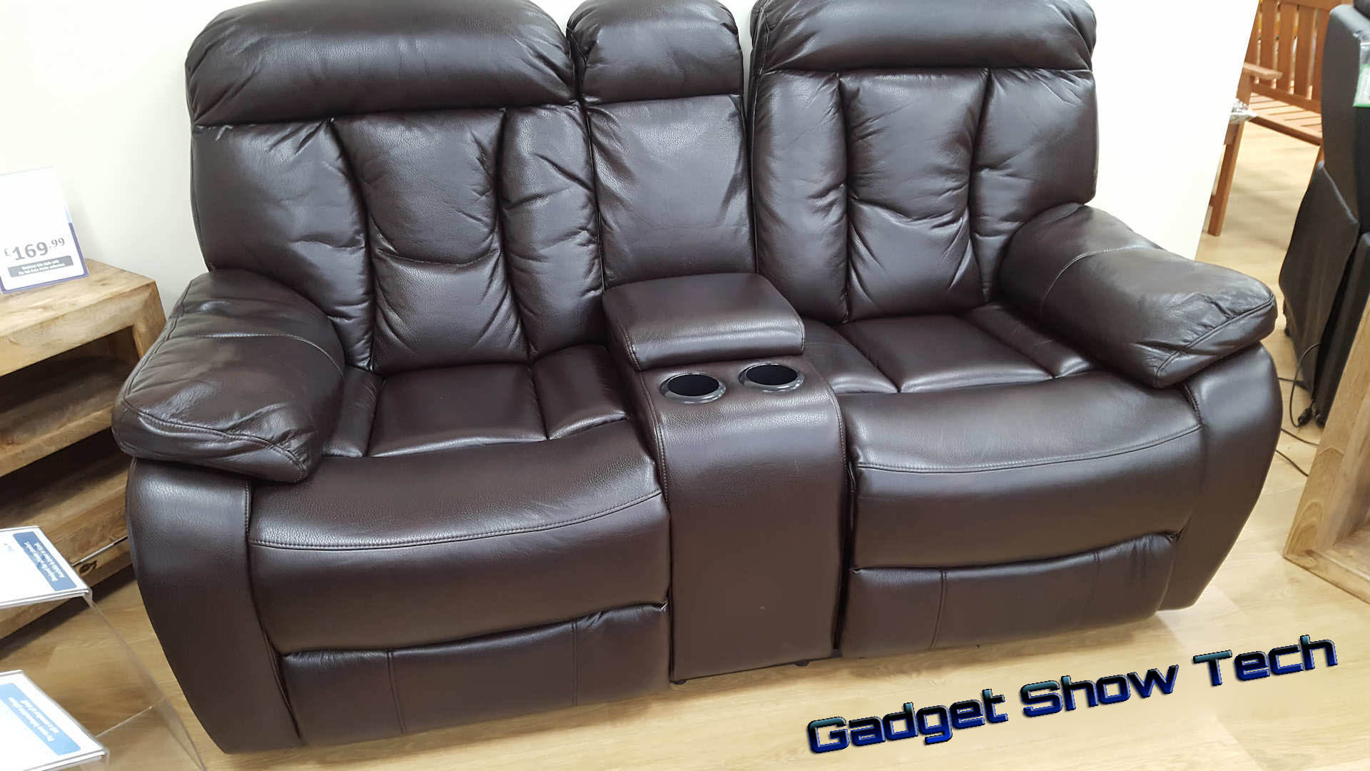 Woodville Two Seater Console Recliner sofa