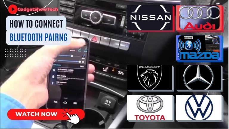 How To Bluetooth Pair Smartphone with AUDI | Volkswagen | Mercedes | Nissan | Peugeot | Toyota | Mazda
