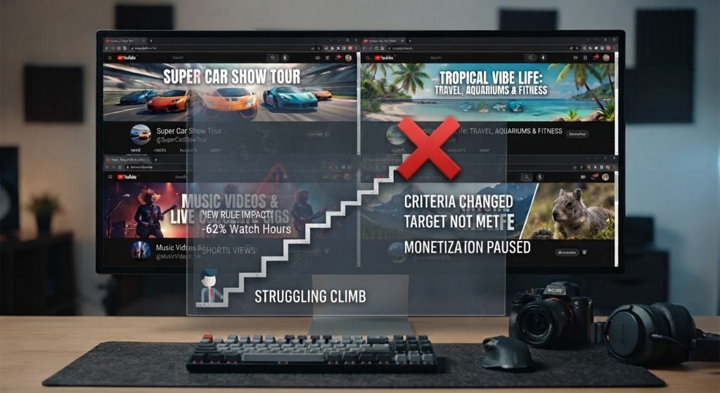 computer screen display youtube channels